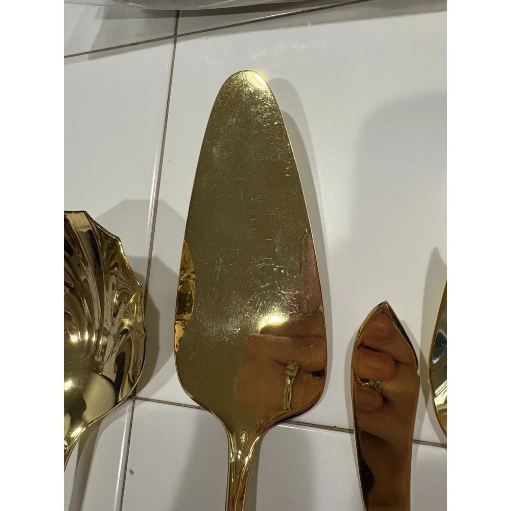 Farberware Chambord Regal 24k Gold Electroplate‎ Serving Tableware Lot Of 6